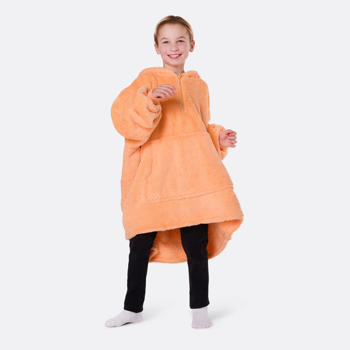 HappyHoodie enfant en Teddy - pêche