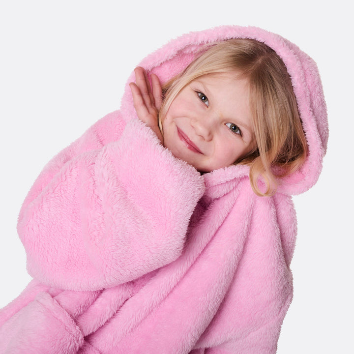 HappyHoodie enfant en Teddy - rose