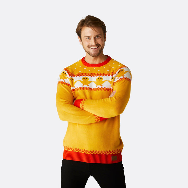 Pull de Pâques homme - jaune