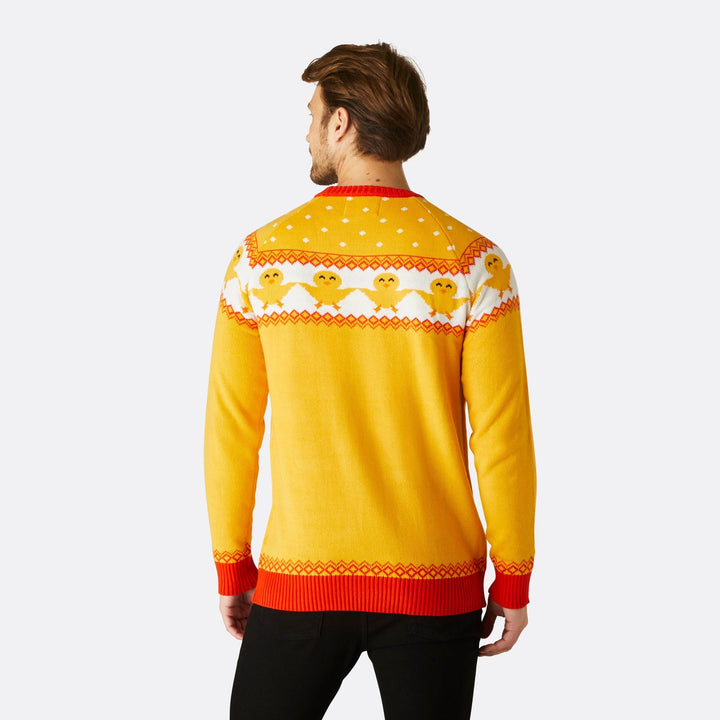 Pull de Pâques homme - jaune