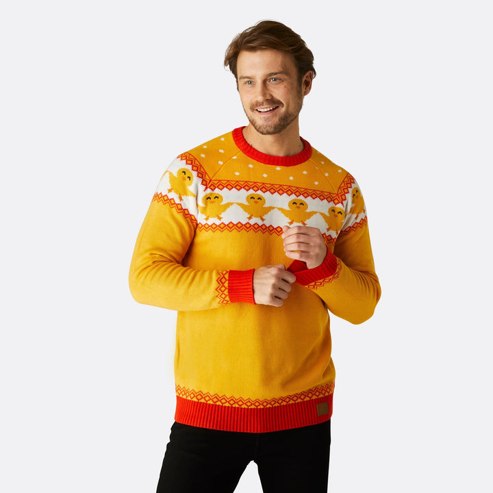 Pull de Pâques homme - jaune