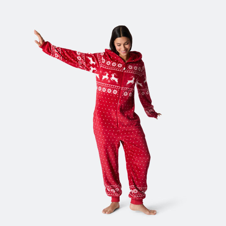 Combinaison de Noël femme - rouge