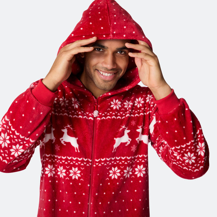 Combinaison de Noël homme - rouge