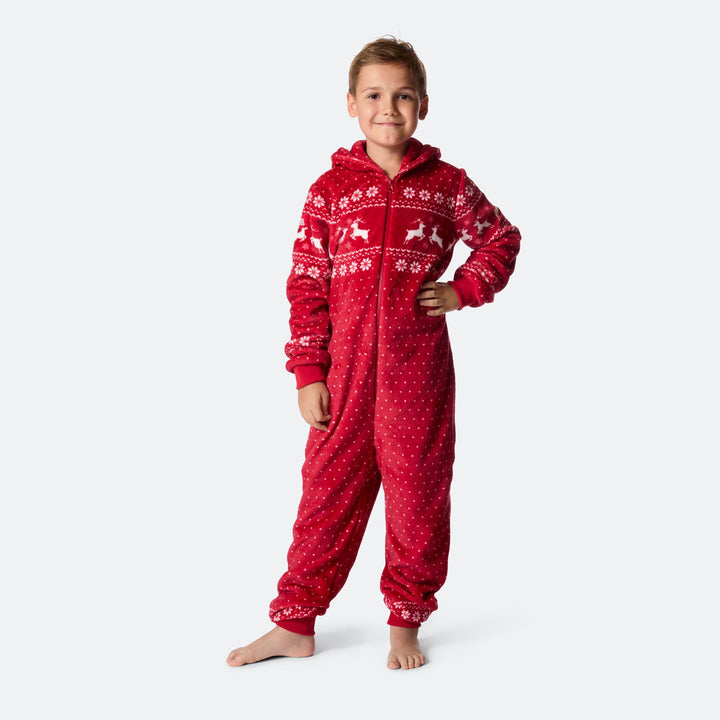 Combinaison de Noël enfant - rouge