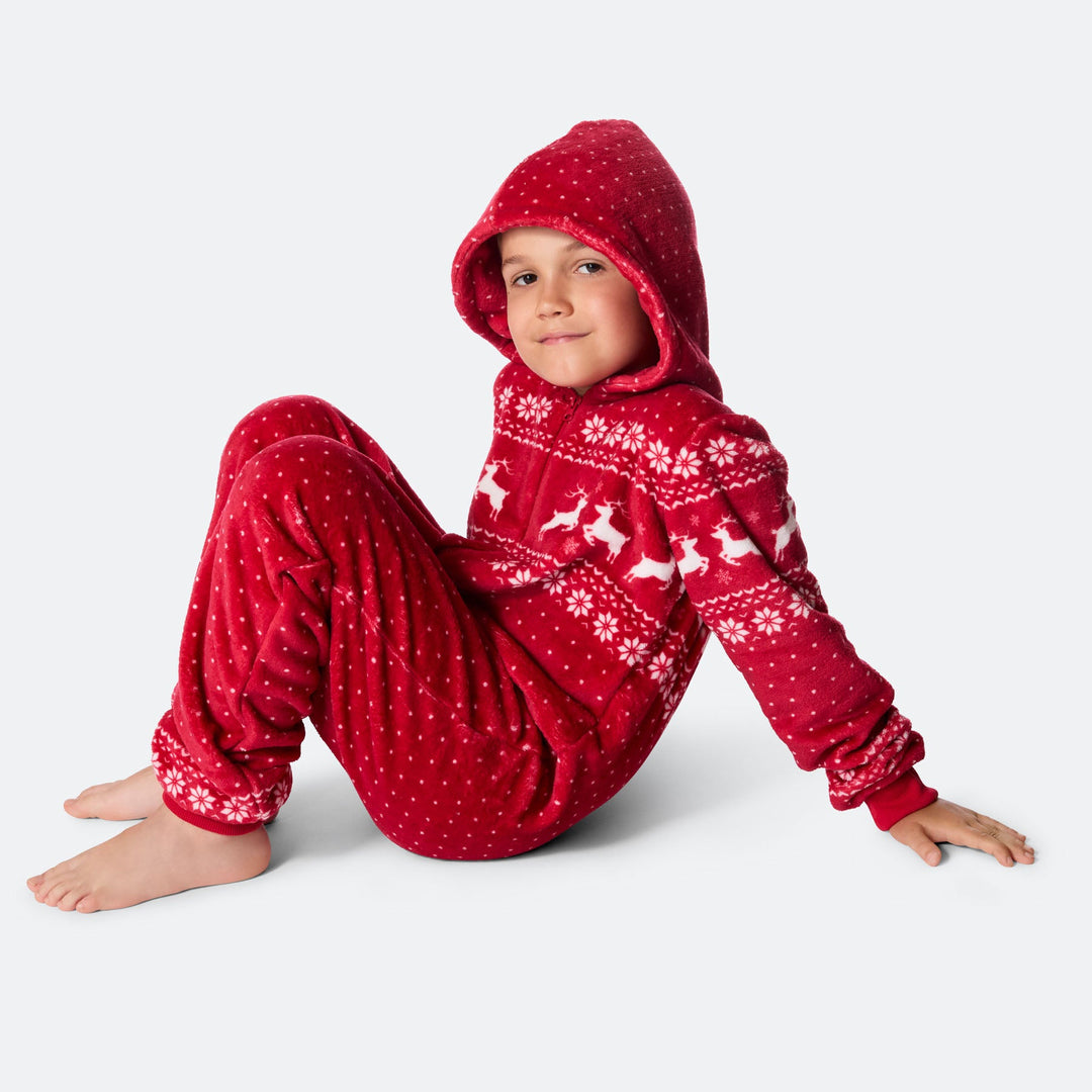 Combinaison de Noël enfant - rouge