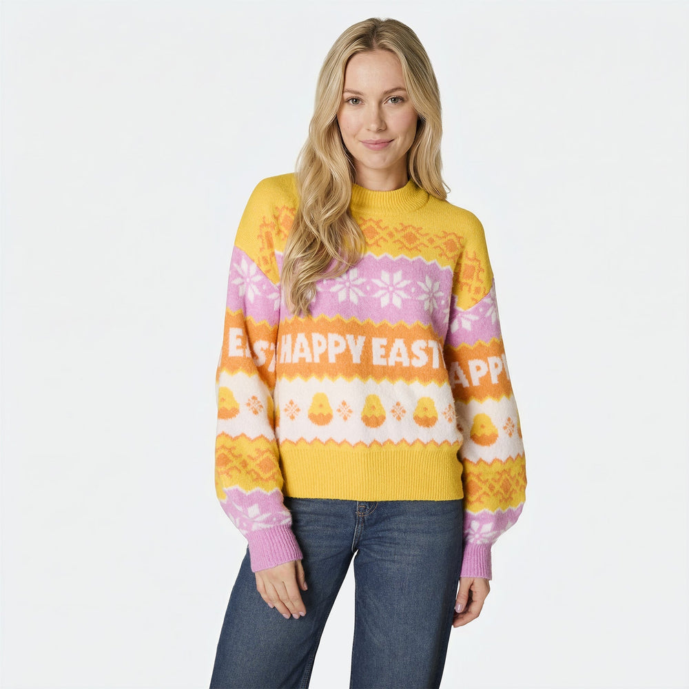 Pull de Noël de Pâques oversize femme
