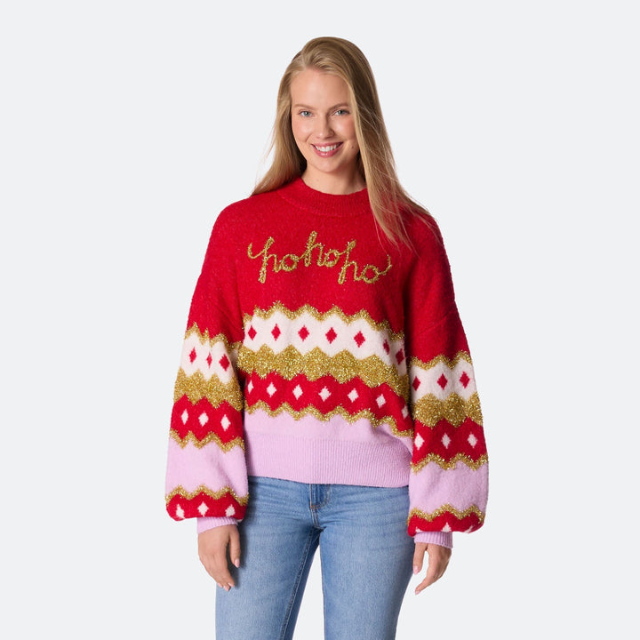 Pull de Noël matchy-matchy oversize Hohoho