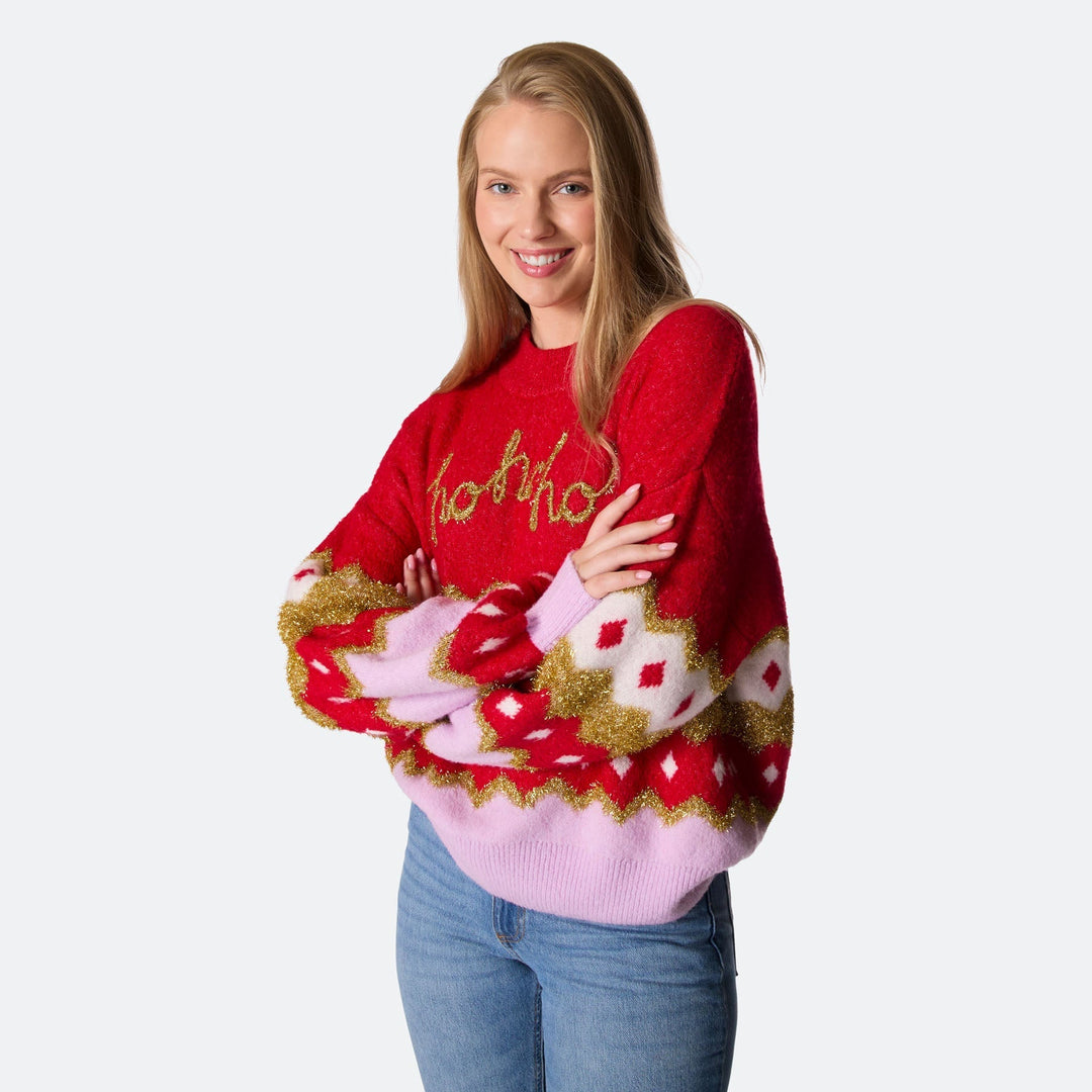 Pull de Noël matchy-matchy oversize Hohoho