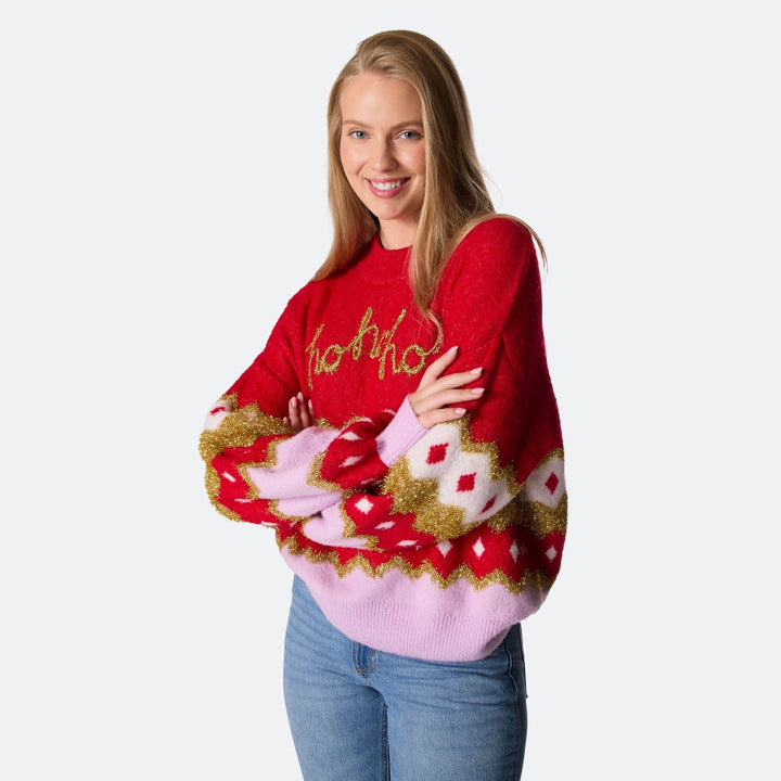 Pull de Noël matchy-matchy oversize Hohoho