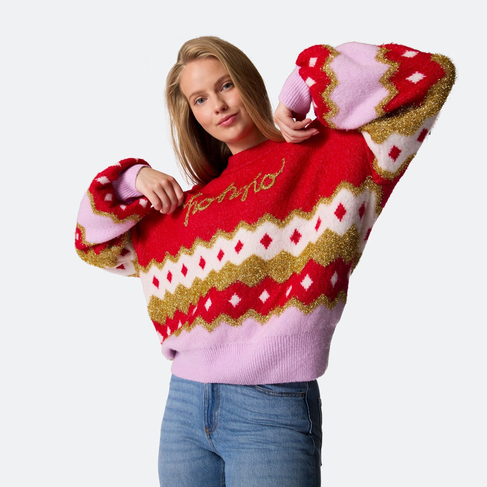 Pull de Noël matchy-matchy oversize Hohoho