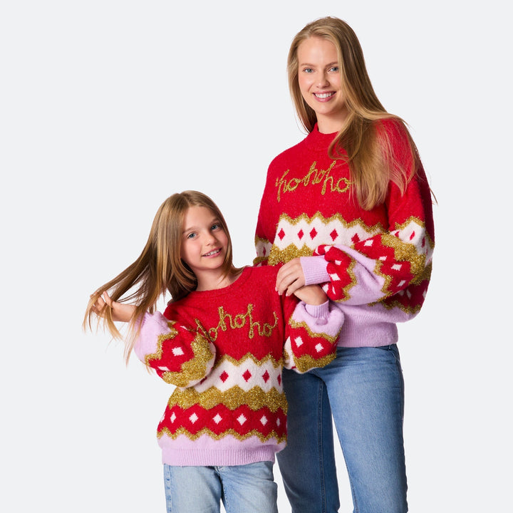Pull de Noël matchy-matchy oversize Hohoho