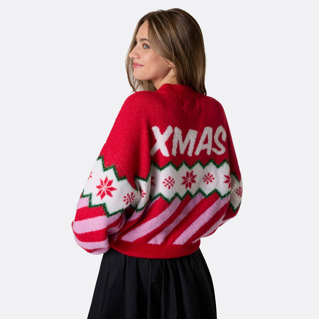 Pull de Noël oversize femme "Merry Xmas"