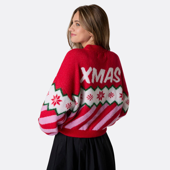 Pull de Noël oversize femme "Merry Xmas"
