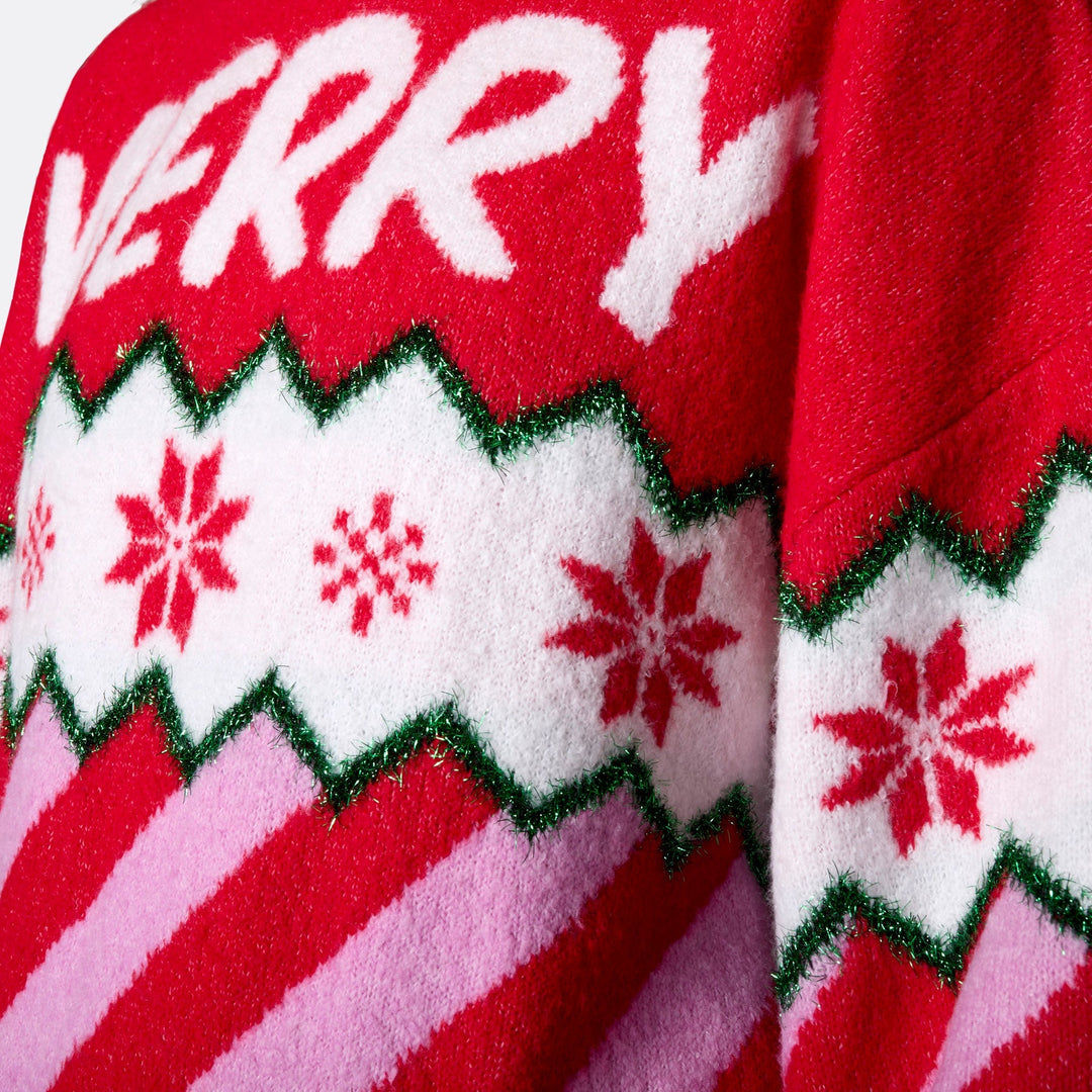 Pull de Noël oversize femme "Merry Xmas"