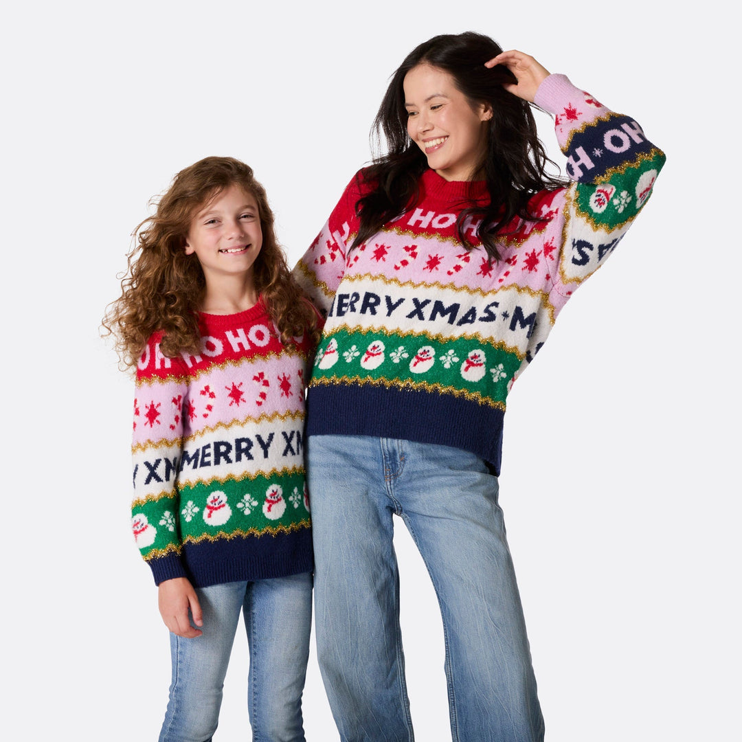 Pull de Noël enfant à rayures