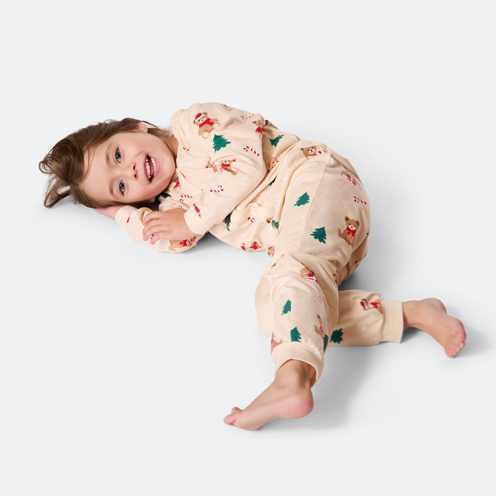 Pyjama de Noël matchy-matchy Teddy Bear - beige