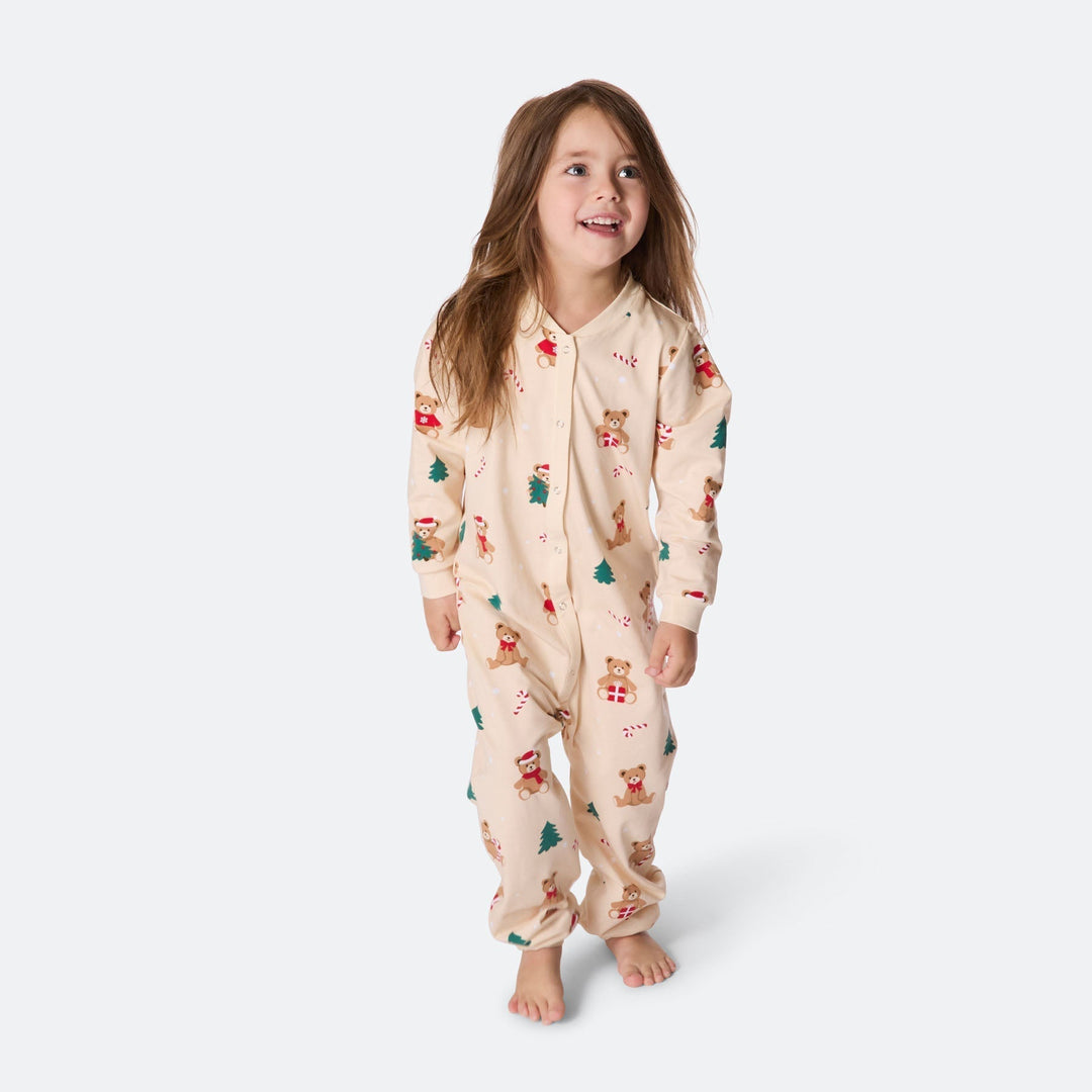 Pyjama de Noël matchy-matchy Teddy Bear - beige