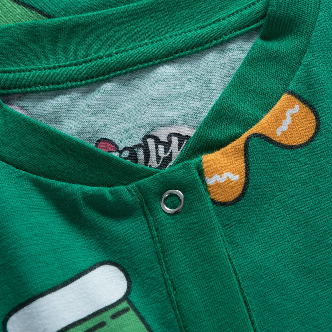 Combinaison pyjama de Noël enfant Hohoho - vert