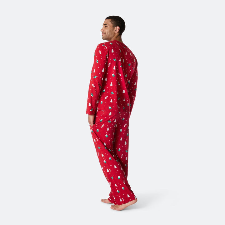 Pyjama de Noël matchy-matchy - rouge à motifs festifs
