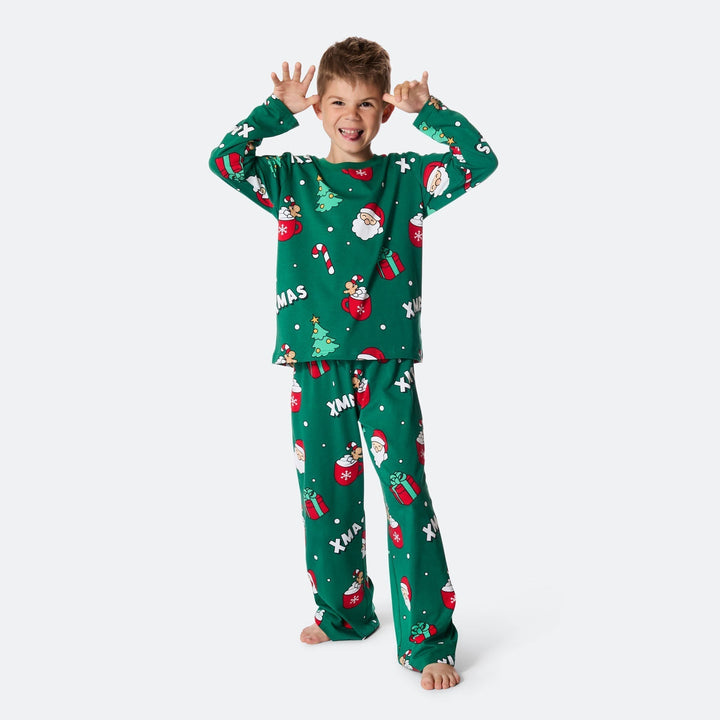 Pyjama de Noël matchy-matchy - vert