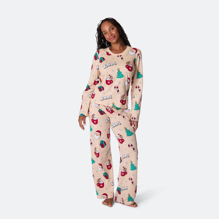 Pyjama de Noël matchy-matchy - beige