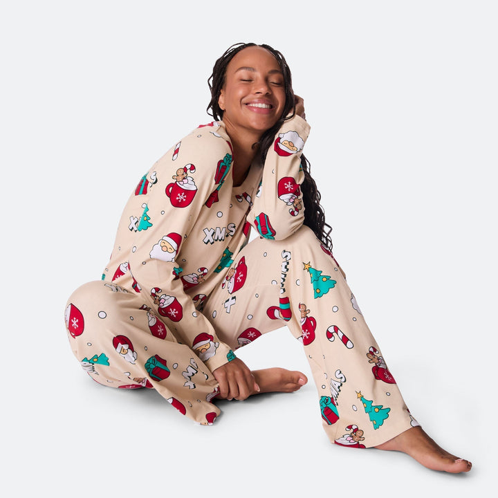 Pyjama de Noël matchy-matchy - beige