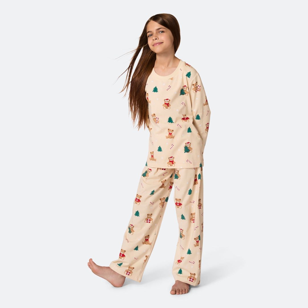 Pyjama de Noël matchy-matchy Teddy Bear - beige