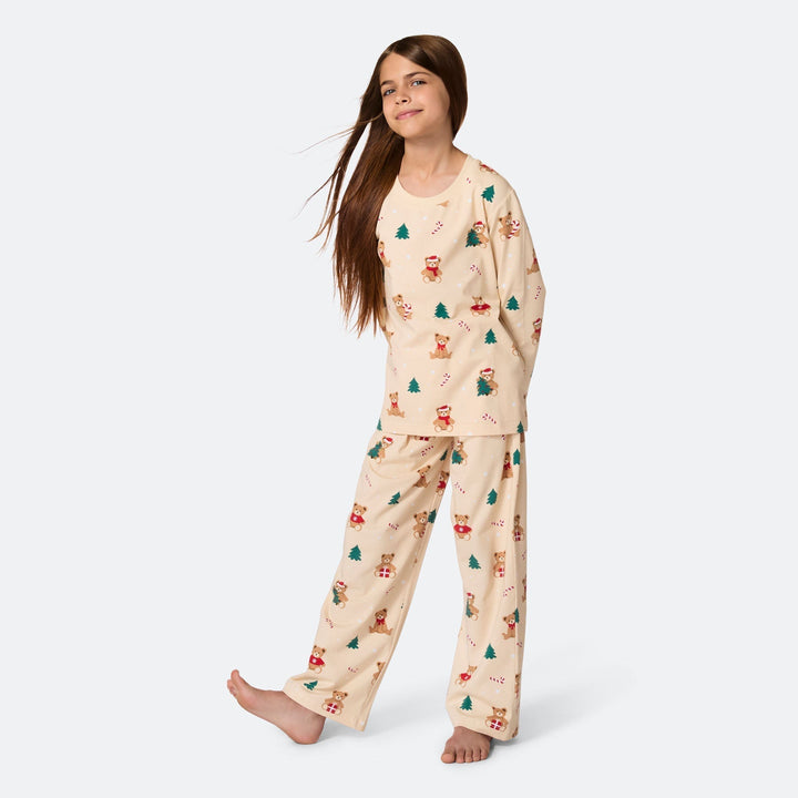 Pyjama de Noël matchy-matchy Teddy Bear - beige