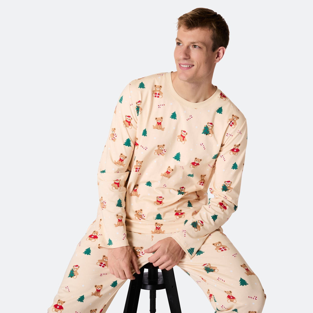 Pyjama de Noël matchy-matchy Teddy Bear - beige