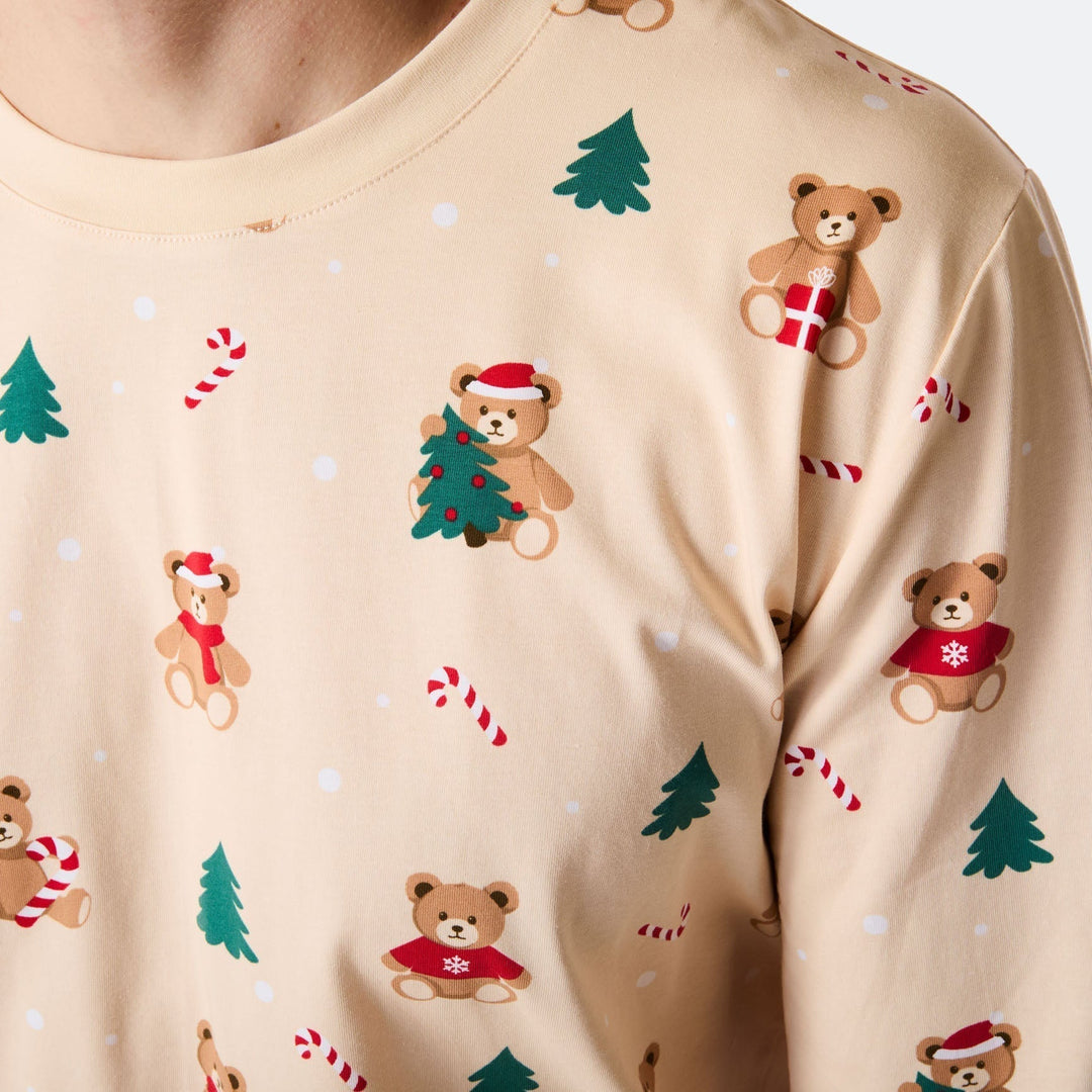 Pyjama de Noël matchy-matchy Teddy Bear - beige