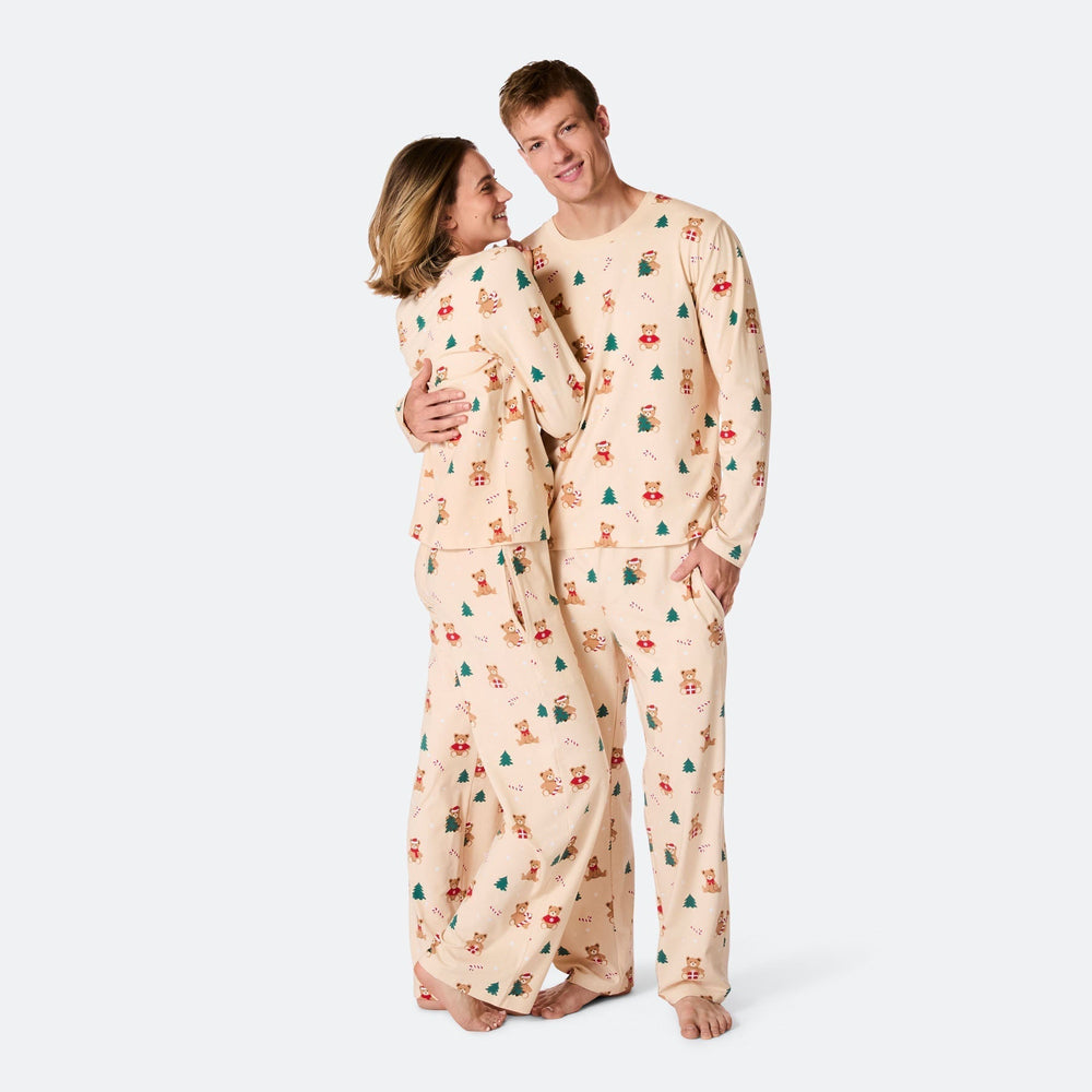 Pyjama de Noël matchy-matchy Teddy Bear - beige