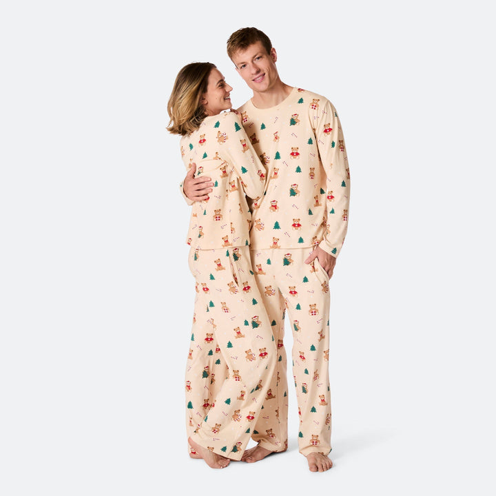 Pyjama de Noël matchy-matchy Teddy Bear - beige