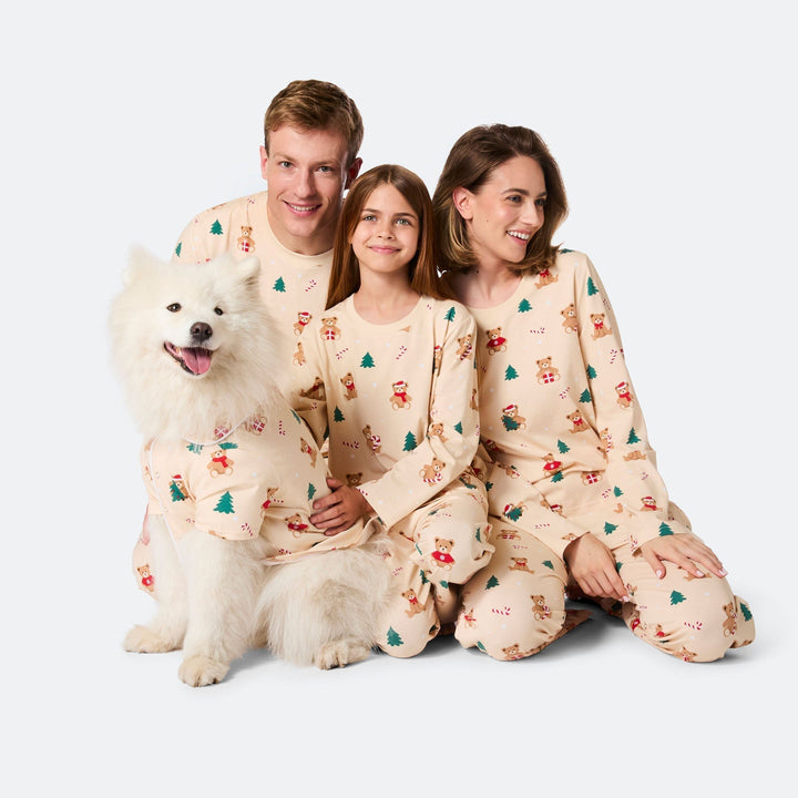 Pyjama de Noël matchy-matchy Teddy Bear - beige