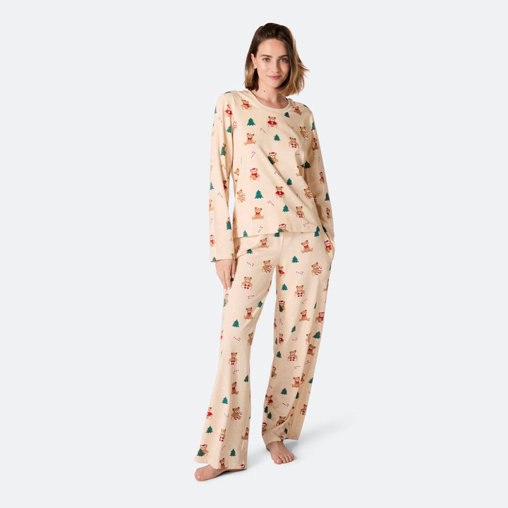 Pyjama de Noël matchy-matchy Teddy Bear - beige