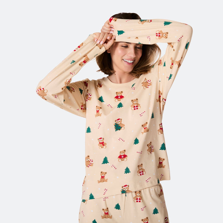 Pyjama de Noël matchy-matchy Teddy Bear - beige