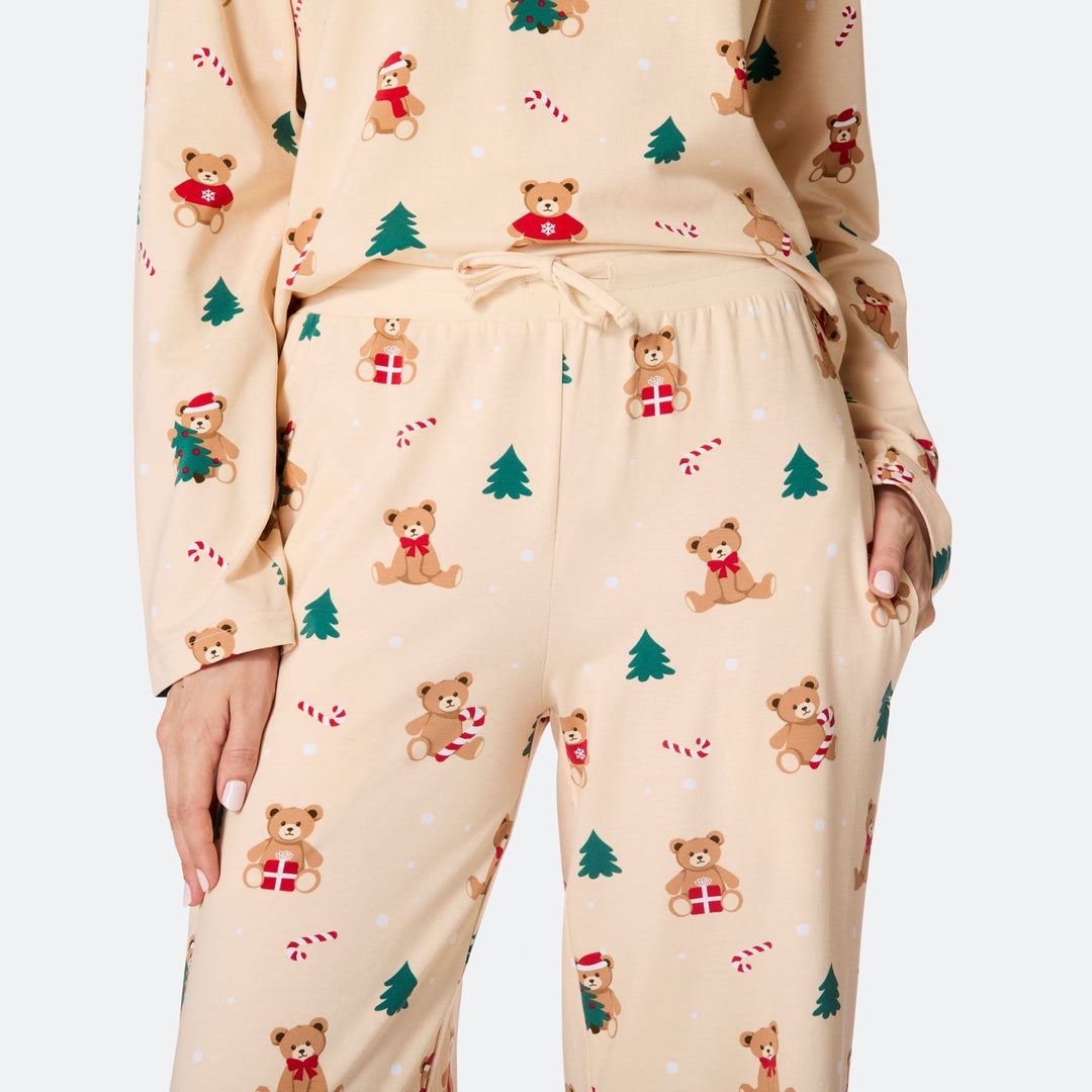 Pyjama de Noël matchy-matchy Teddy Bear - beige