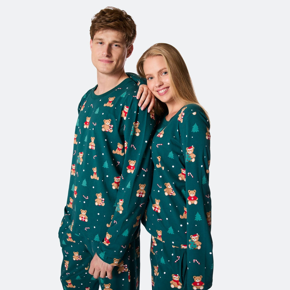 Pyjama de Noël matchy-matchy Teddy Bear - vert