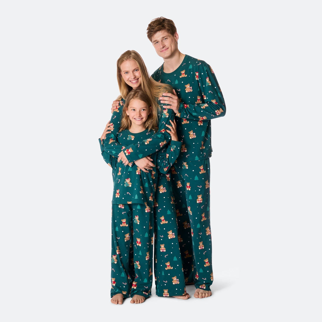 Pyjama de Noël matchy-matchy Teddy Bear - vert