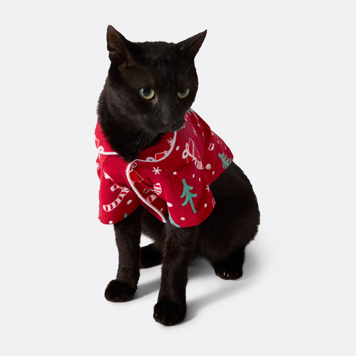 Pyjama motifs de Noël matchy-matchy - rouge