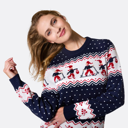 Pull de Noël femme à motifs