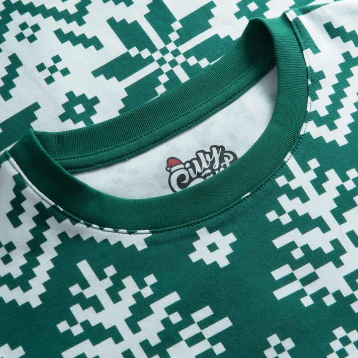 Pyjama de Noël enfant en tricot - vert