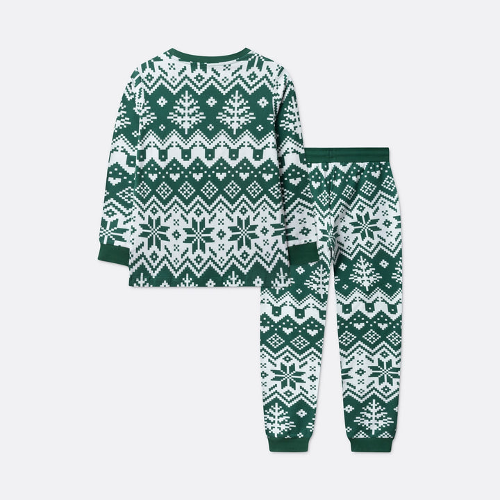 Pyjama de Noël enfant en tricot - vert