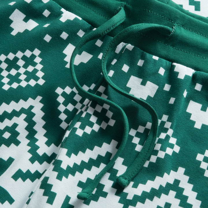 Pyjama de Noël enfant en tricot - vert