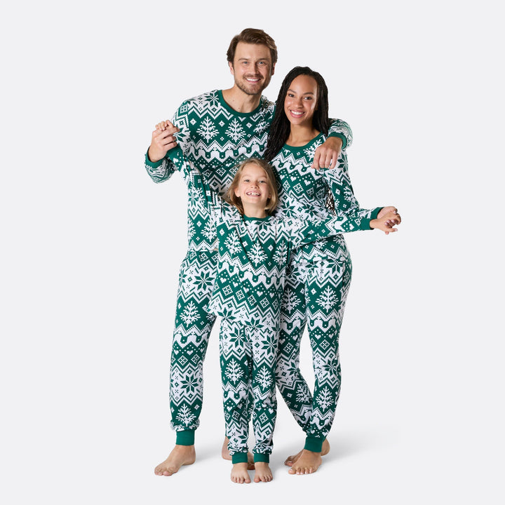 Pyjama de Noël enfant en tricot - vert