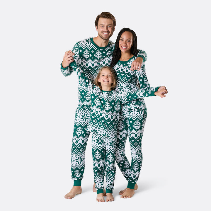 Pyjama de Noël matchy-matchy en tricot - vert
