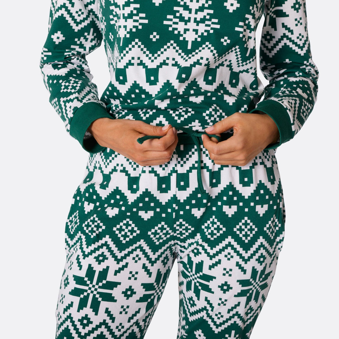 Pyjama de Noël matchy-matchy en tricot - vert
