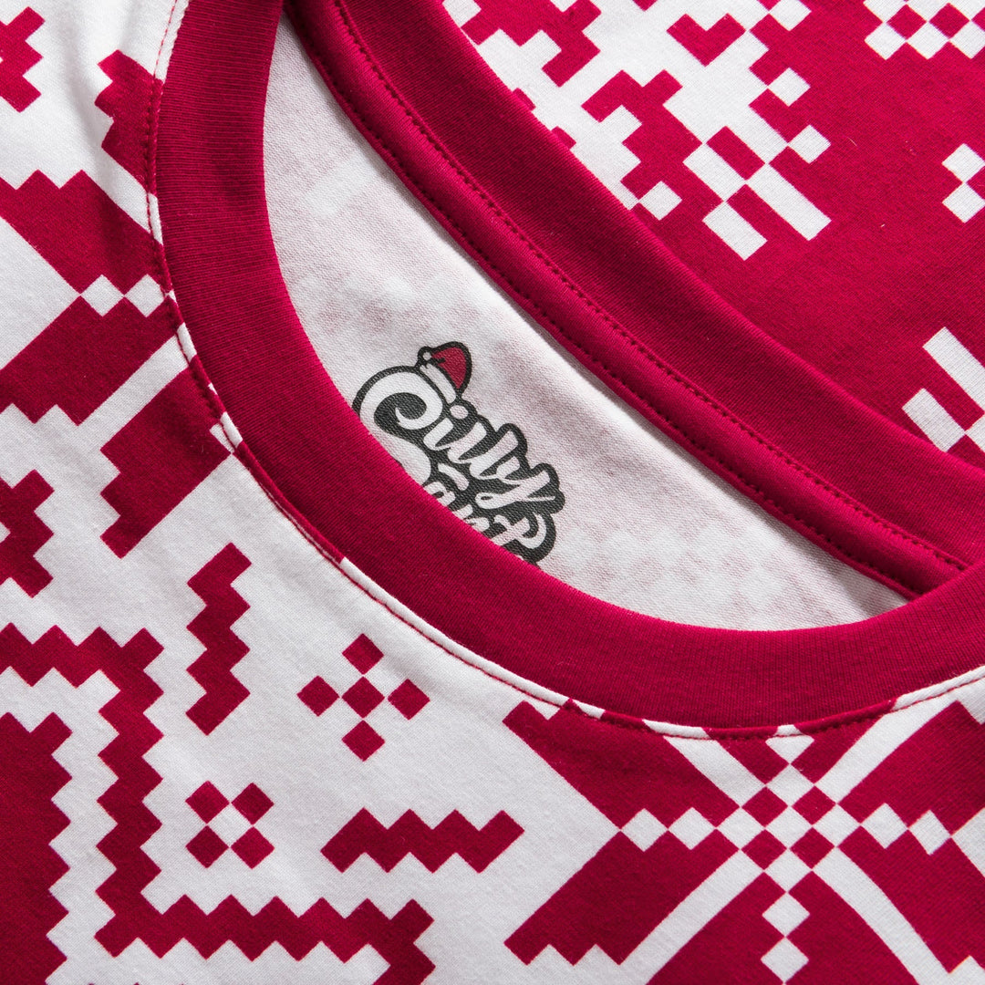 Pyjama de Noël matchy-matchy en tricot - rouge