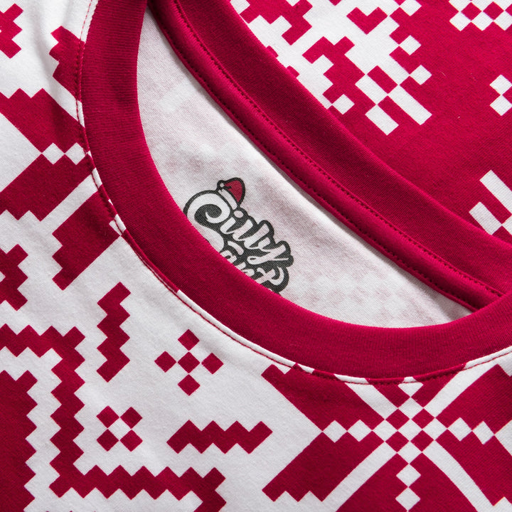 Pyjama de Noël matchy-matchy en tricot - rouge