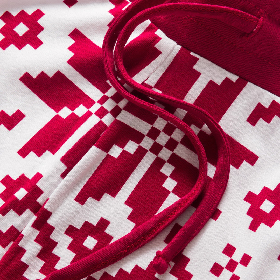 Pyjama de Noël matchy-matchy en tricot - rouge