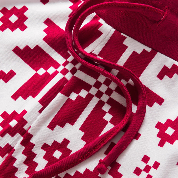 Pyjama de Noël matchy-matchy en tricot - rouge
